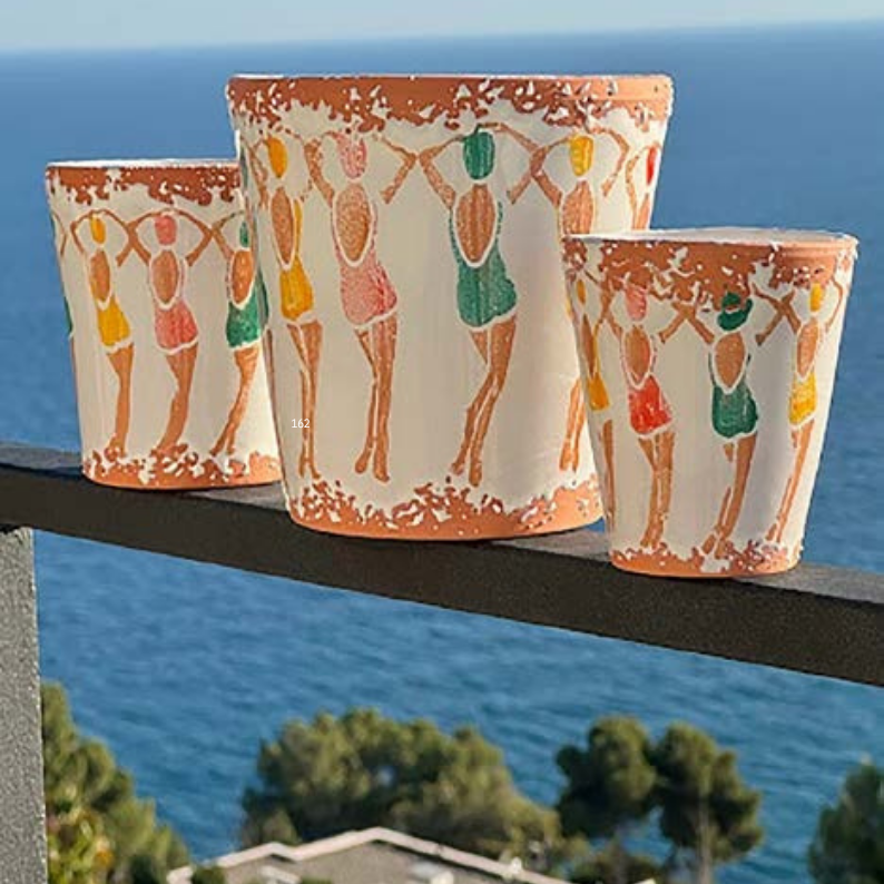 Duftkerze Badende – Detailansicht Badende-Motiv Sommertage