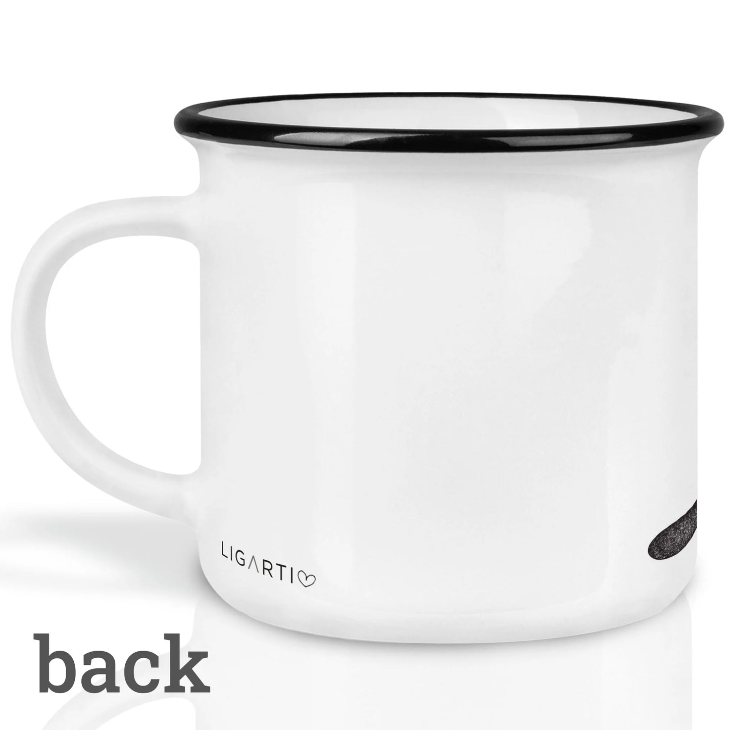 Ligarti Keramiktasse Kaninchen und Biber – Tier-Motive Nahaufnahme