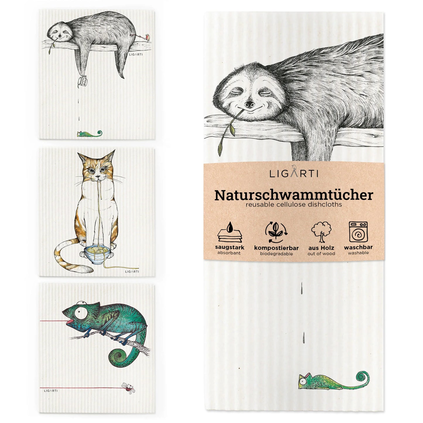 Schwammtuch 3er Set - Leckerschmecker
