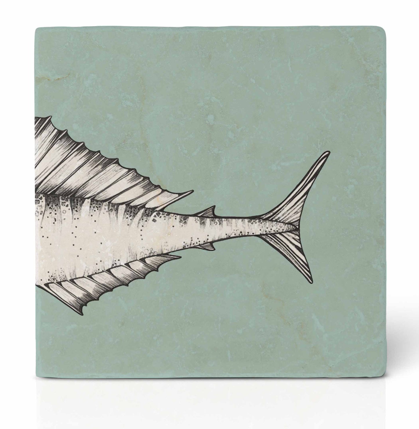 Fliesenuntersetzer 2er - Set Schwertfisch