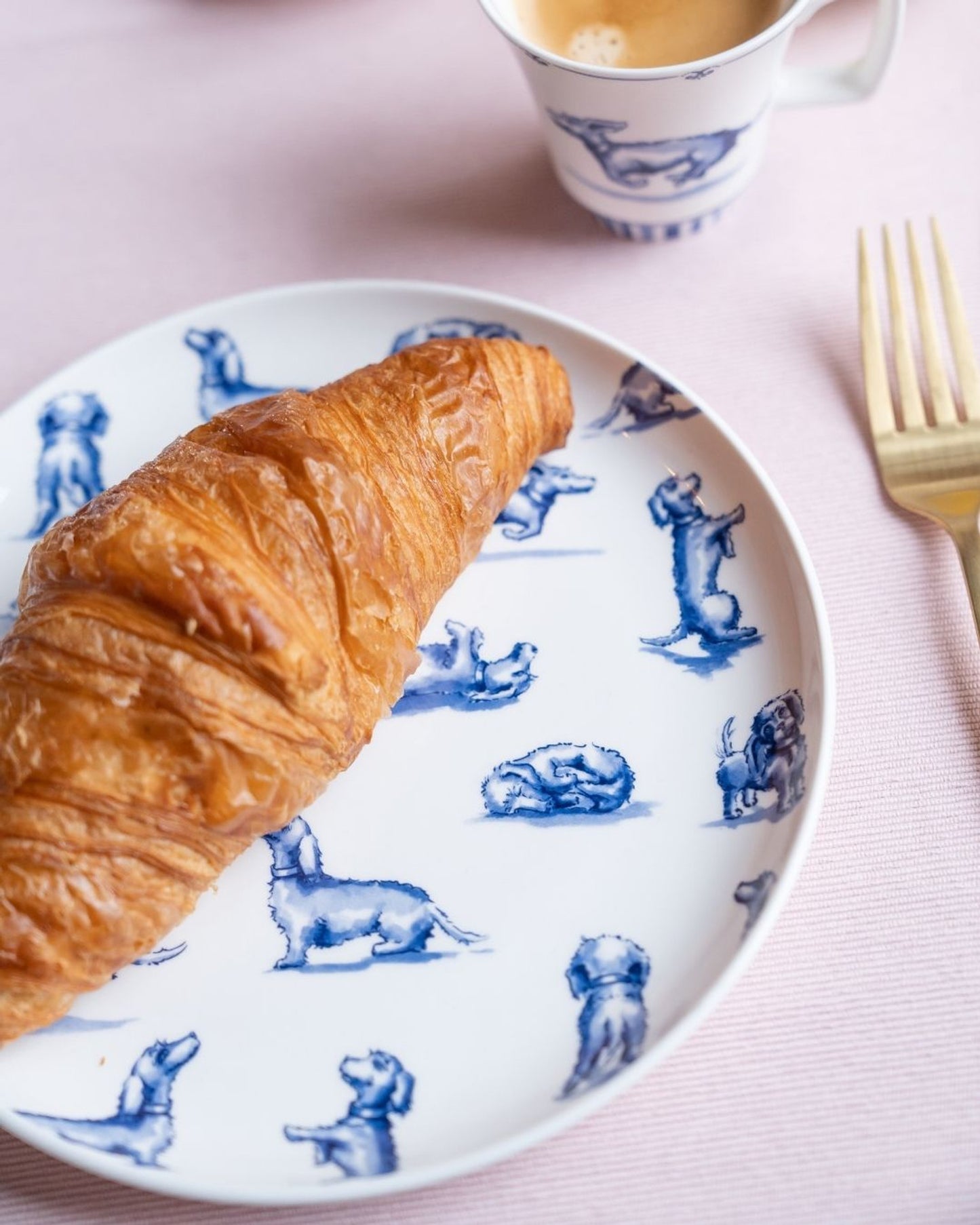 Frühstücksteller mit Affen/ Dackel