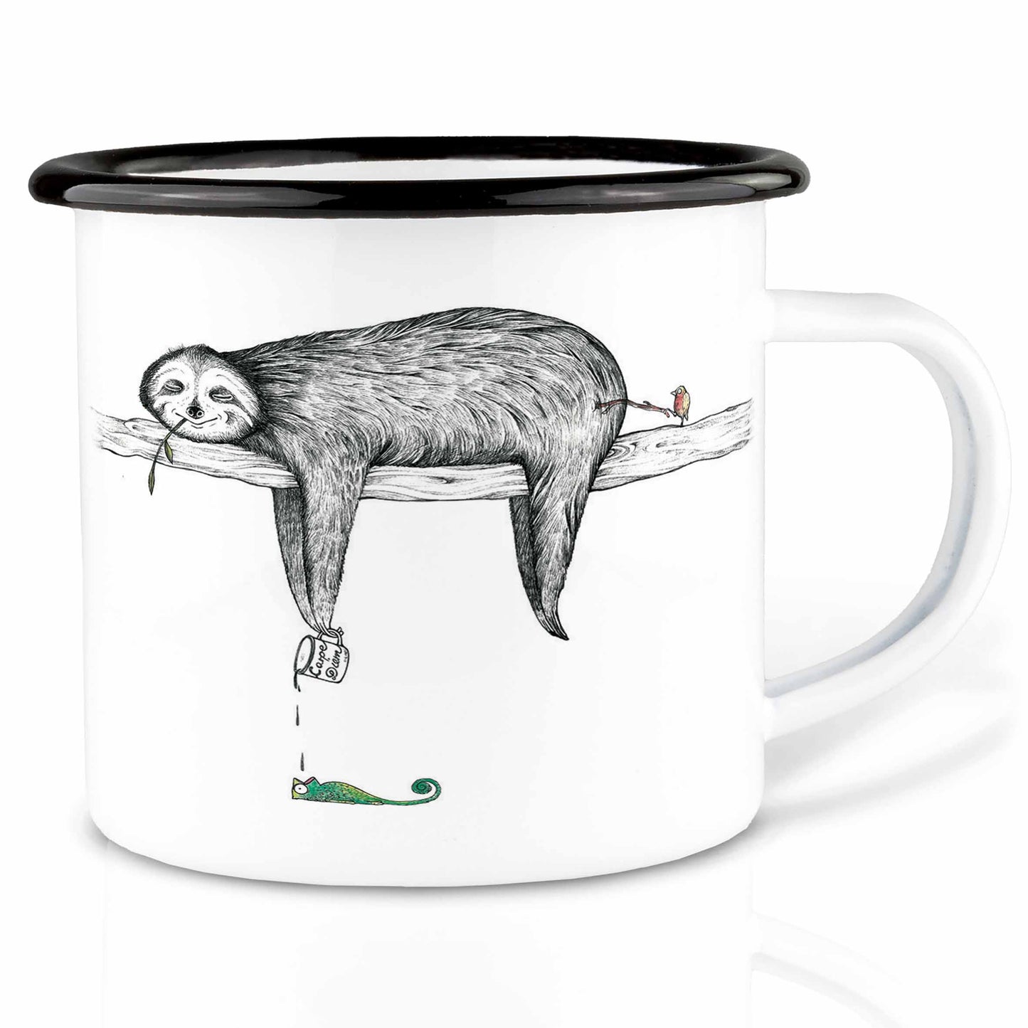 Emailletasse - Faultier