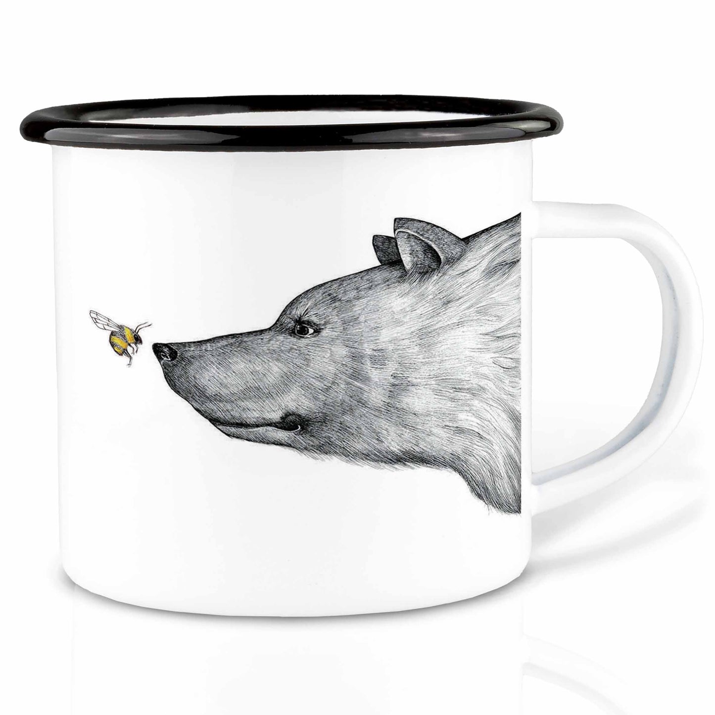 Emailletasse - Biene & Bär