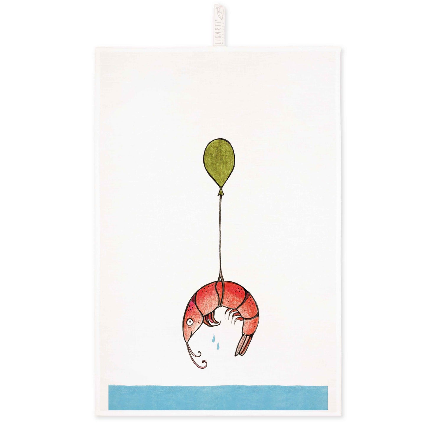 Geschirrtuch - Shrimp mit Ballon