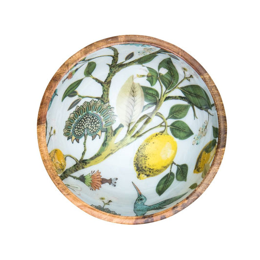 Schale Mangoholz Lemon bird, 25 cm