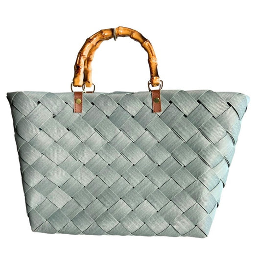 elegante geflochtene Taschen blau