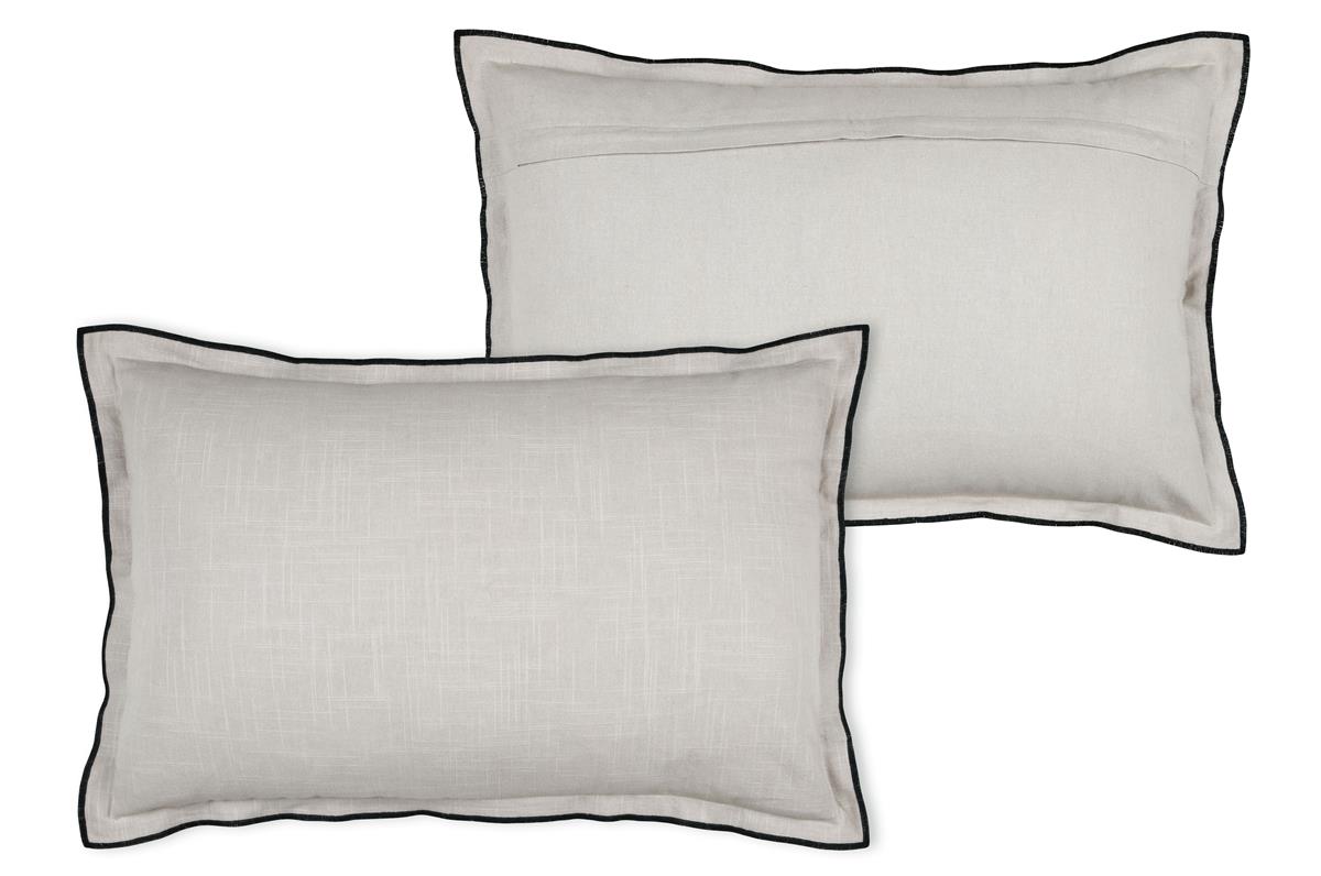 Kissen beige mit dunklem Streifen
