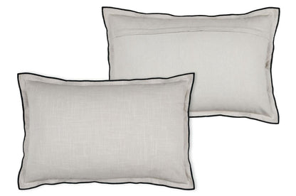 Kissen beige mit dunklem Streifen