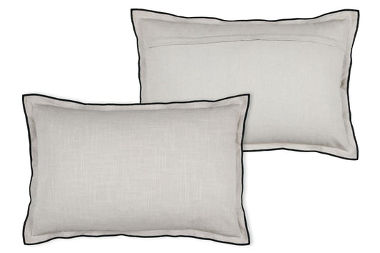 Kissen beige mit dunklem Streifen