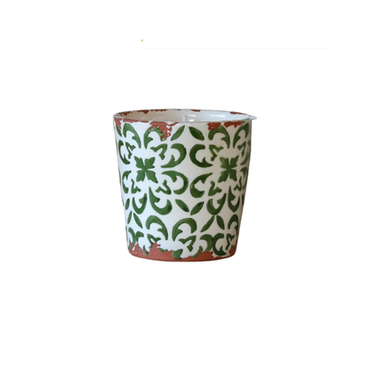 Duftkerze Indochina Grüner Tee – handbemalte Keramikkerze 10cm Cristobal