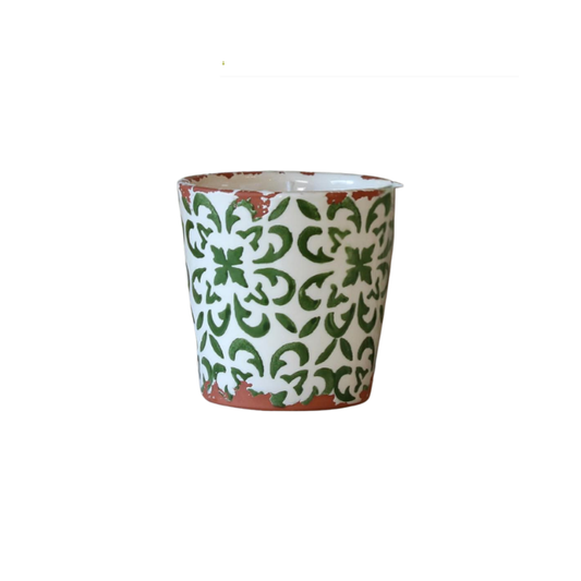 Duftkerze Indochina Grüner Tee – handbemalte Keramikkerze 10cm Cristobal