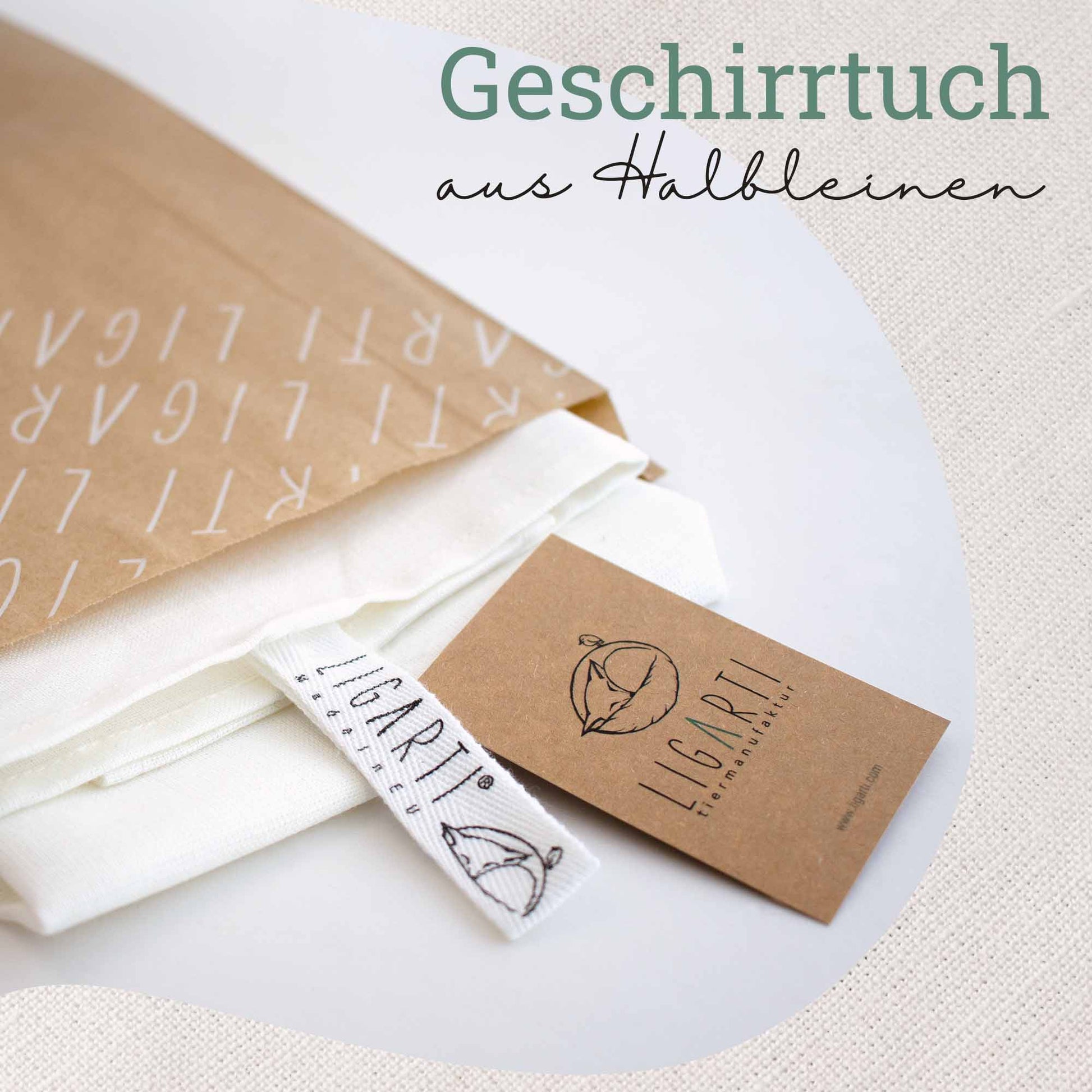 Ligarti Geschirrtuch – gefaltet Draufsicht