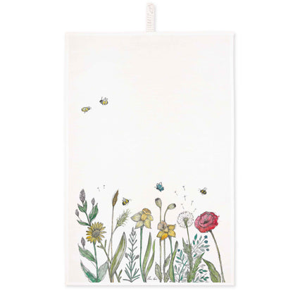 Ligarti Geschirrtuch Blumenwiese – Küchentuch mit Blumenwiesen-Motiv