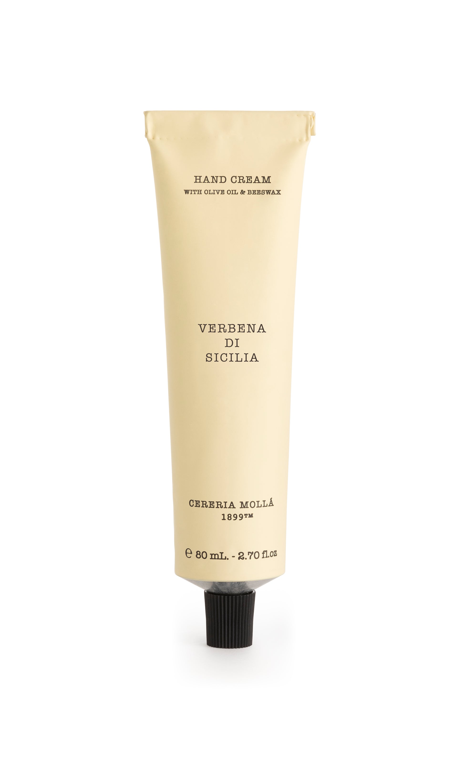 Pflegende Handcreme von Cereria Mollá 1899 mit frischem Verbena di Sicilia Duft. Die schnell einziehende Formel mit 93 % Inhaltsstoffen natürlichen Ursprungs pflegt die Hände weich, geschmeidig und angenehm duftend.