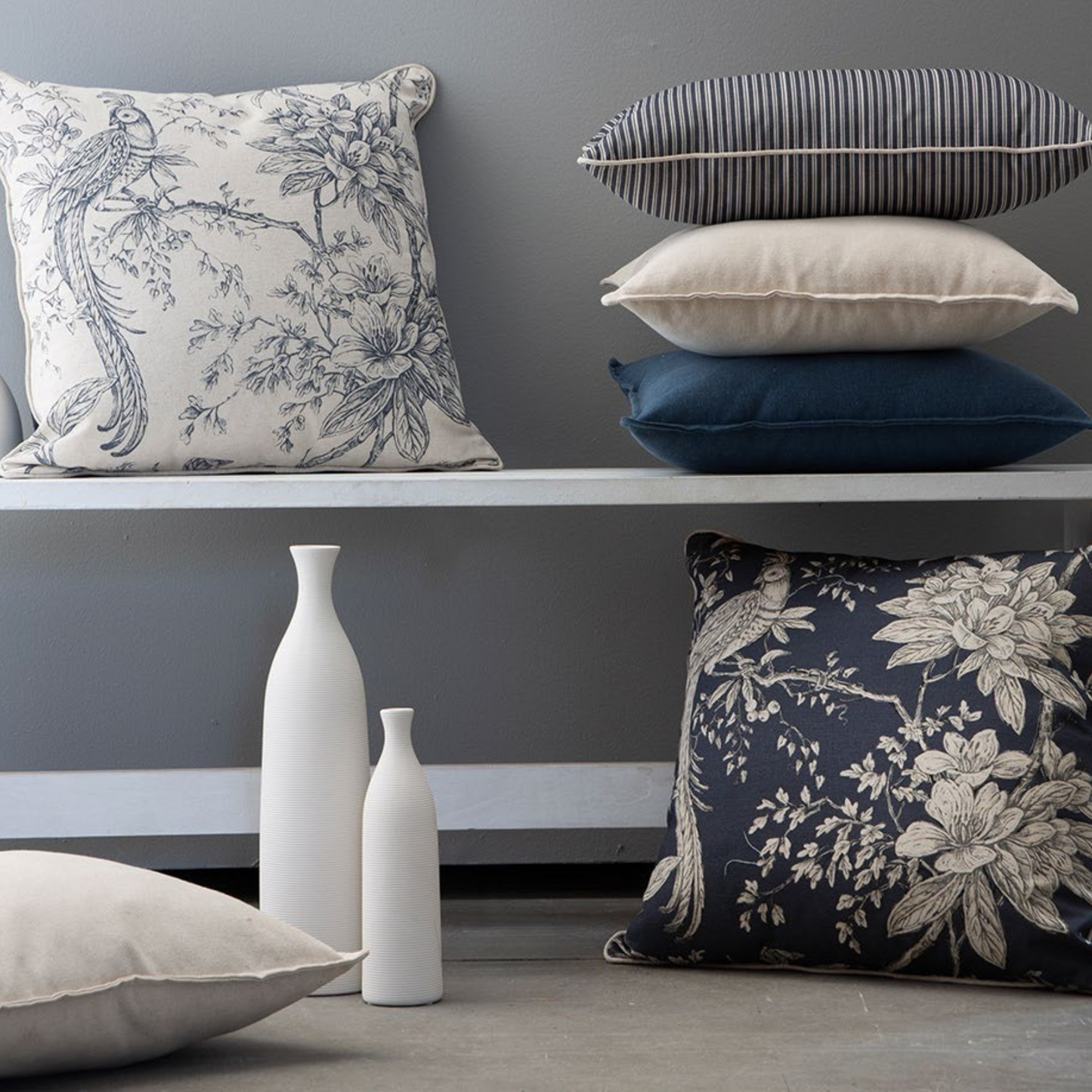 Kissen Raya Blau