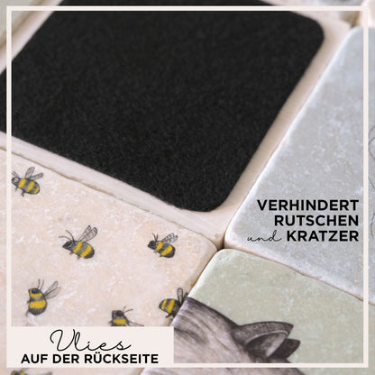Fliesenuntersetzer 3er -Set Meerestiere