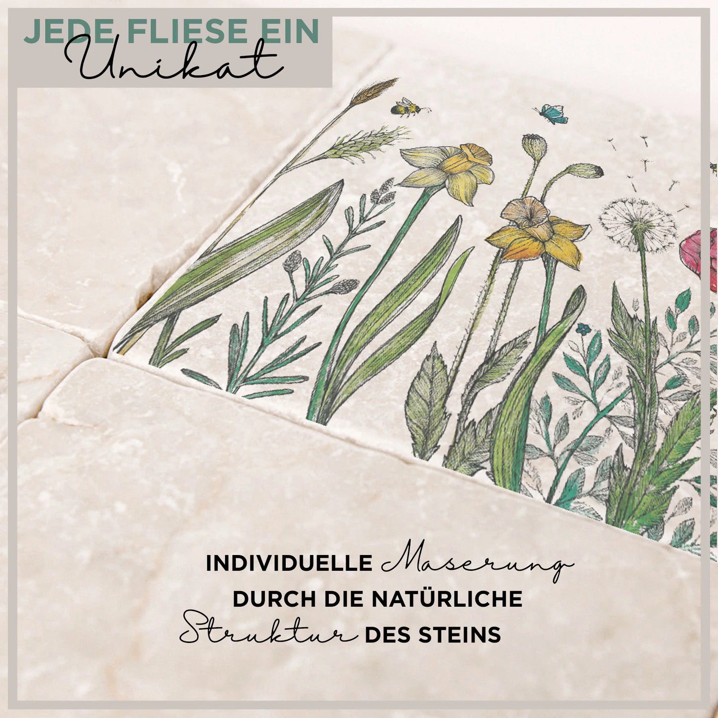 Fliesenuntersetzer 3er -Set Meerestiere