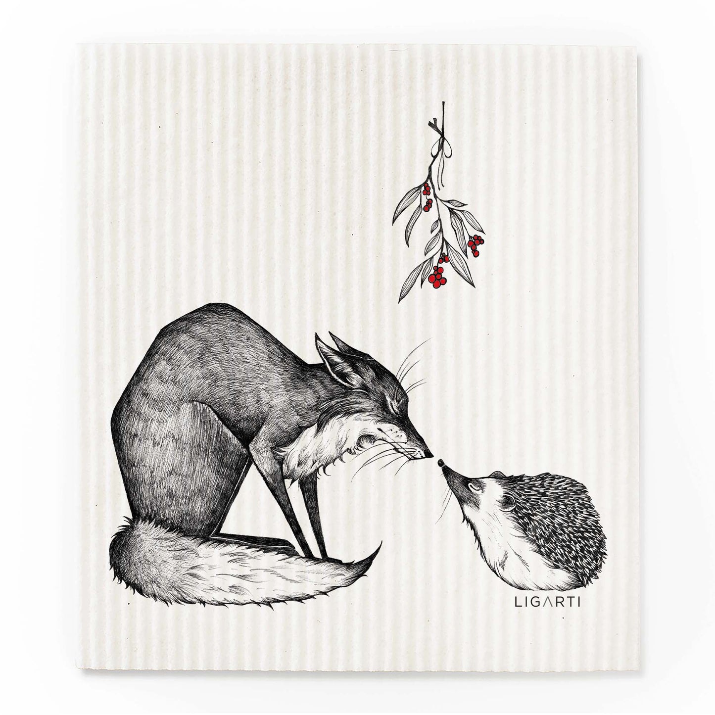 Schwammtuch- Fuchs und Igel