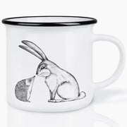 Ligarti Keramiktasse Hase & Igel – handgemachte Tasse mit Hase- und Igel-Motiv