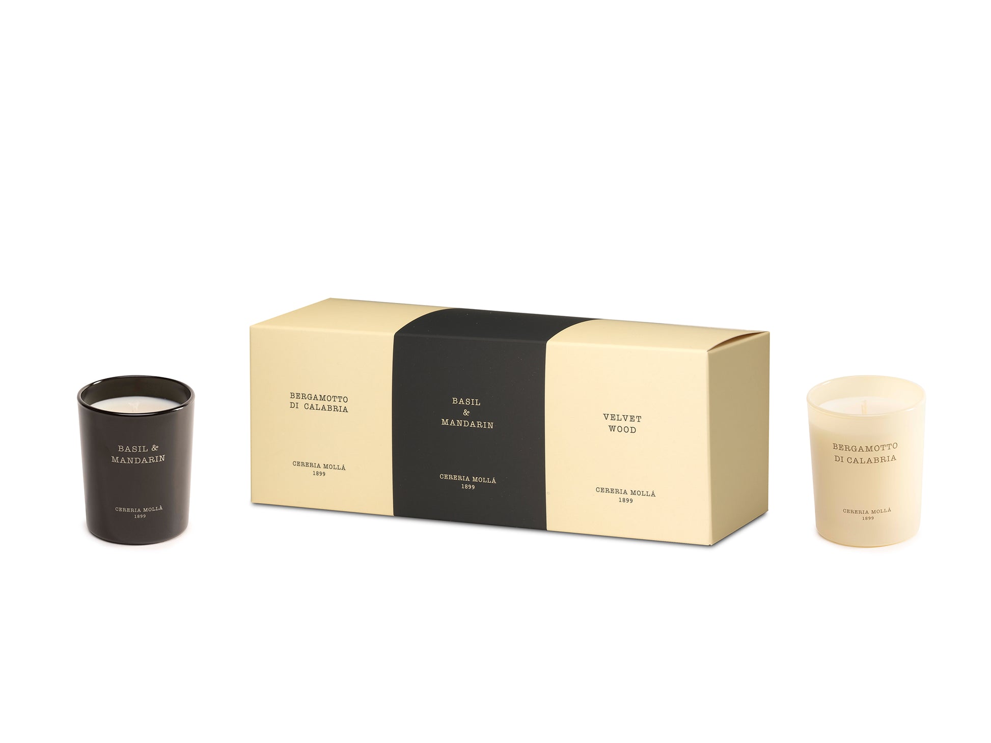 Luxus-Geschenkset Cereria Mollà 3 Kerzen – Kerzen Nahaufnahme