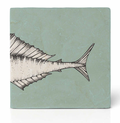 Fliesenuntersetzer 2er - Set Schwertfisch
