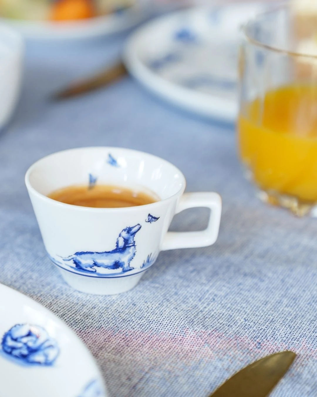 Espressotassen mit Dackel – Tassen-Set Draufsicht