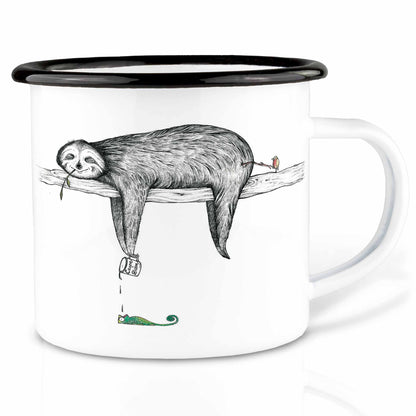 Emailletasse - Faultier