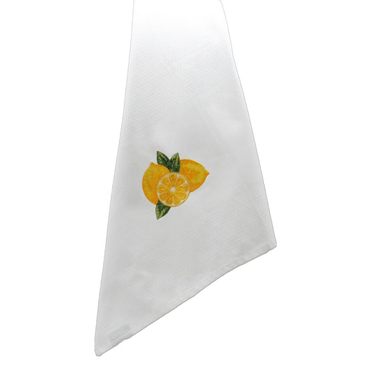 Geschirrtuch „Limone" handbestickt