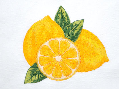Geschirrtuch „Limone" handbestickt
