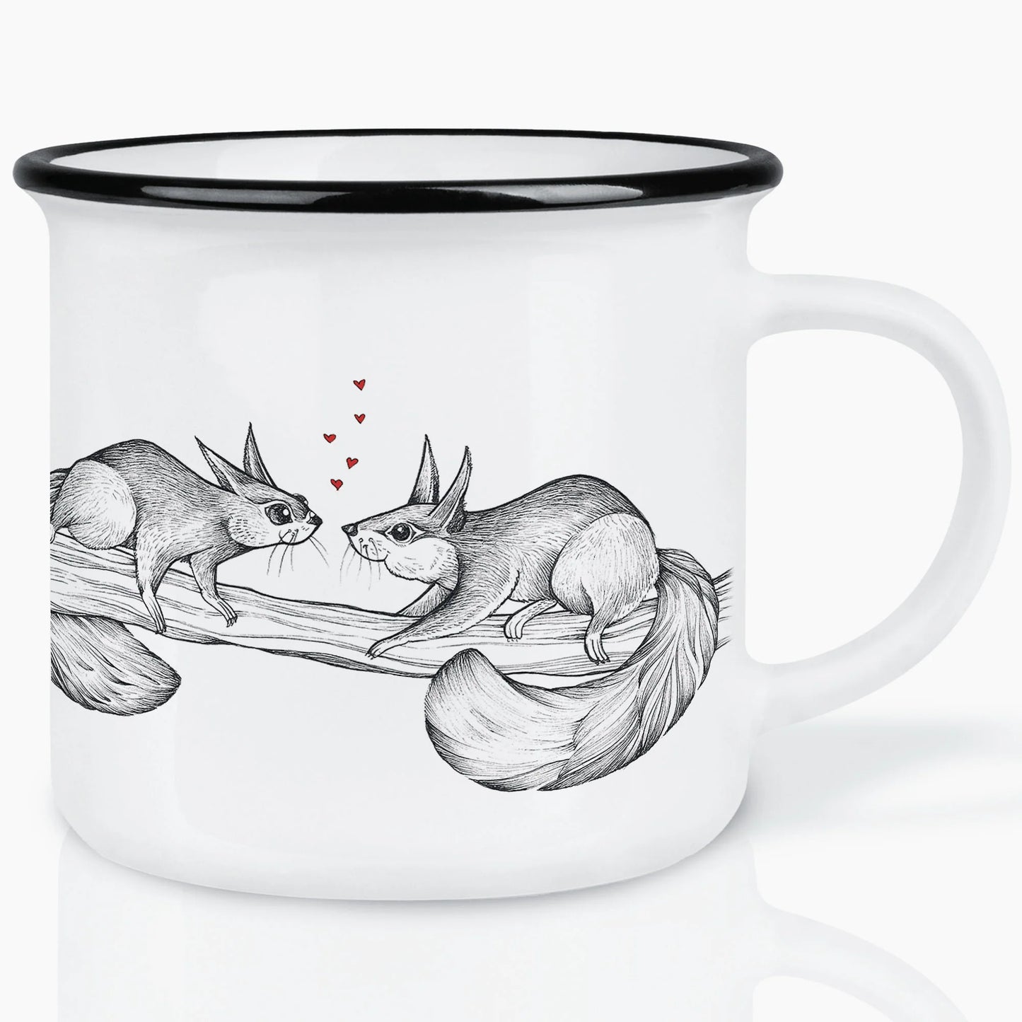 Ligarti Keramiktasse zwei Hörnchen – Tasse mit Eichhörnchen-Motiv