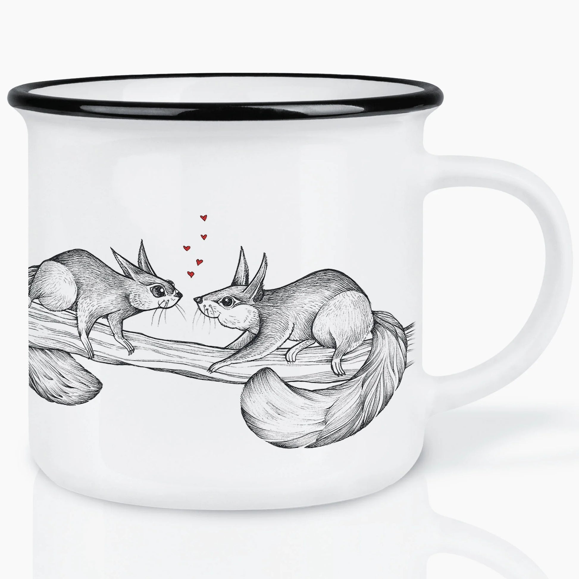 Ligarti Keramiktasse zwei Hörnchen – Tasse mit Eichhörnchen-Motiv
