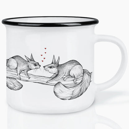 Ligarti Keramiktasse zwei Hörnchen – Tasse mit Eichhörnchen-Motiv