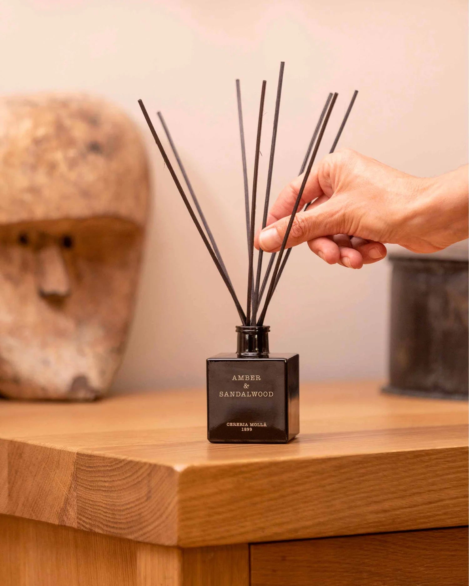 Diffuser Amber & Sandalwood Cereria Mollà – Produktdetail Etikett