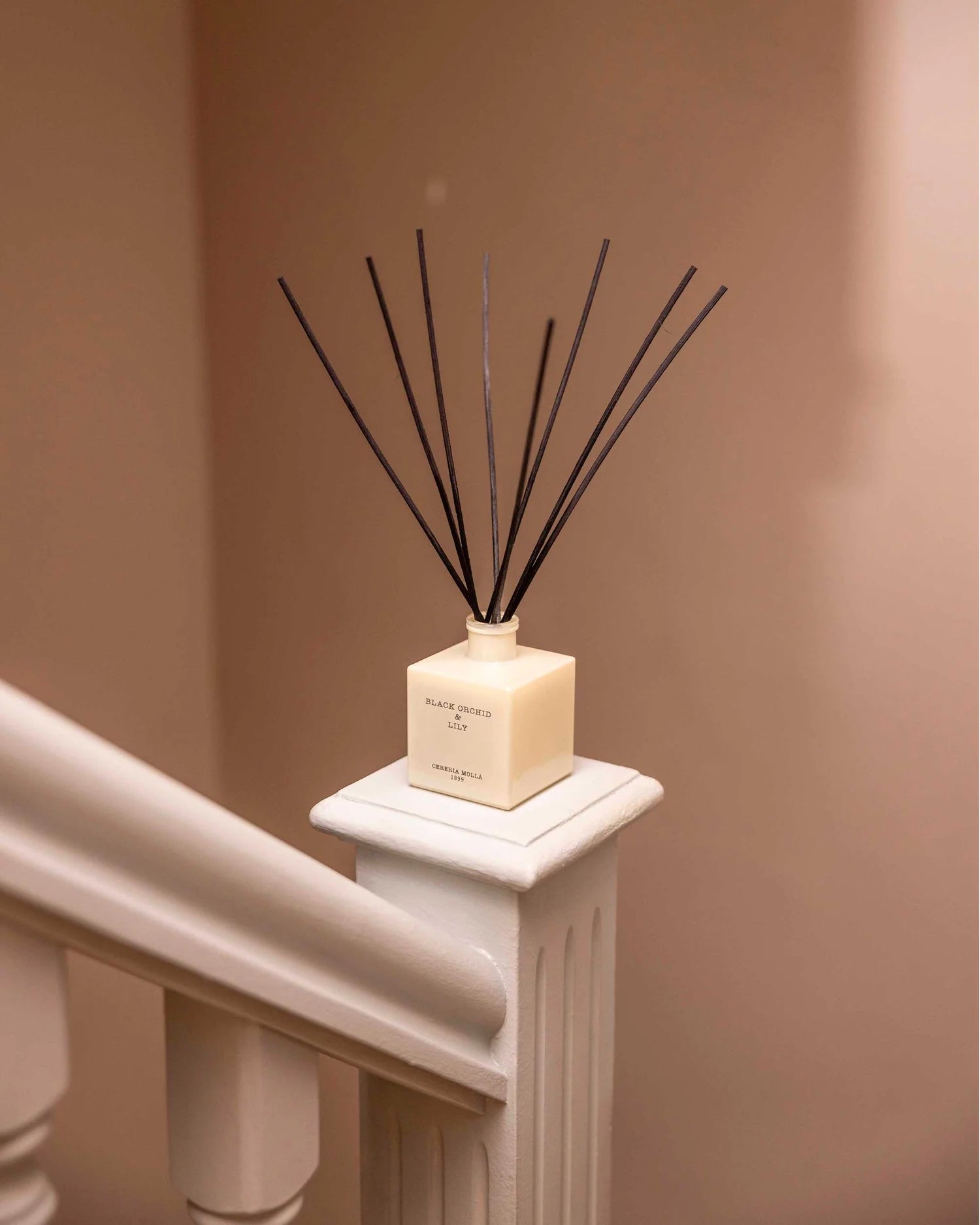 Diffuser Black Orchid & Lily Cereria Mollà – Etikett Nahaufnahme