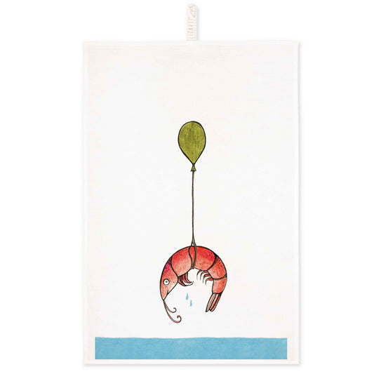 Geschirrtuch  - Shrimp mit Ballon