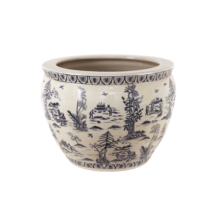 Keramik-_bertopf_im_chinesischen_Stil_mit_klassischem_Landschaftsdekor_in_Blau-Wei
